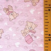 TEDDY, macis textilpelenka - rózsaszín