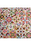 SARAH, színes, mozaikmintás lakástextil, dekorvászon