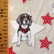 STAR DOGS, kutya, csillag mintás lakástextil, dekorvászon 