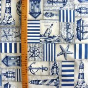 MARITIM, tengerész, hajós mintás lakástextil, dekorvászon