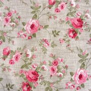 Vera, rózsaszín rózsa mintás lakástextil dekorvászon