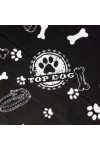 TOP DOG, fekete-fehér, kutyás lakástextil, dekorvászon 