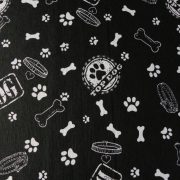 TOP DOG, fekete-fehér, kutyás lakástextil, dekorvászon 