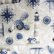 DIMA tenger mintás loneta lakástextil dekorvászon - kék