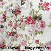ELIANA ROSA, rózsaszín kis rózsa mintás lakástextil dekorvászon