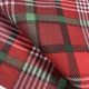 Skótkockás lakástextil, karácsonyi dekorációs anyag - piros, bordó