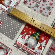 MANÓK, patchwork mintás karácsonyi lakástextil, dekorvászon