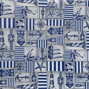 MARE, tengerész mintás loneta lakástextil dekorvászon 
