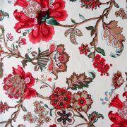 ANETT, oriental, nagy virágos lakástextil, dekorvászon - krém, maradék darab 0,88m