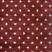   INEZ, szívecske mintás loneta lakástextil, dekorvászon - bordó