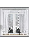EWELINA, paneles szerkezetű, fehér jacquard panoráma függöny