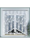 ARLETA, virágmintás, fehér jacquard panoráma függöny