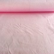 Rózsaszín sűrű aprópöttyös extra pamutvászon