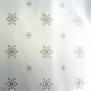 HÓPEHELY, fehér, ezüst mintás, karácsonyi, szennytaszító, teflonos abroszanyag