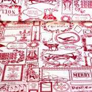 FANFARE, bordó patchwork, vintage mintás, karácsonyi pamut-poliészter vászon anyag