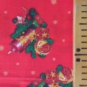 CANDLE, karácsonyi pamut-poliészter vászon anyag, piros