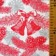 TÉLI TÁJ, karácsonyi mintás lakástextil dekorációs anyag 