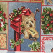 NOEL, retro karácsonyi lakástextil dekorációs anyag - maradék darab: 0,85 cm