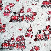   MANÓVONAT, karácsonyi mintás lakástextil dekorációs anyag