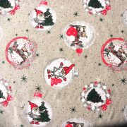 GNOMO, karácsonyi mintás lakástextil dekorációs anyag