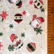 DUNDI manók és gömbök, karácsonyi loneta lakástextil dekorációs anyag