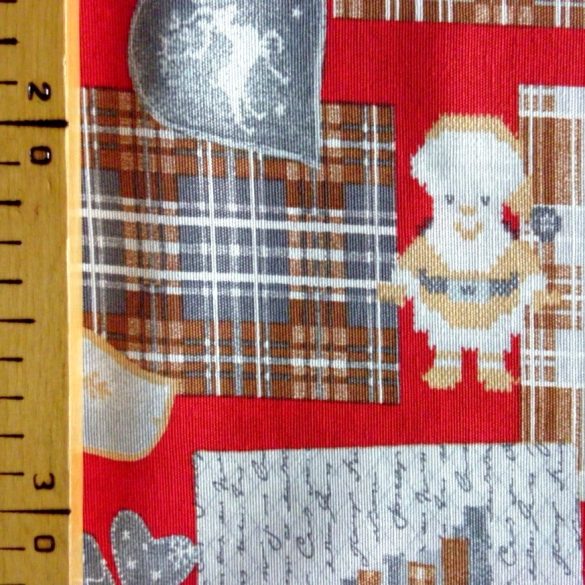 ADESTE, karácsonyi patchwork mintás lakástextil dekorációs anyag