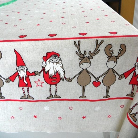 RENNE, bordűrös, karácsonyi lakástextil dekorációs anyag