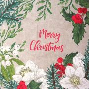 Merry, karácsonyi mintás díszpárna panel