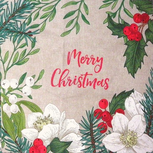 Merry, karácsonyi mintás díszpárna panel