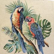 Papagáj, jacquard párna panel