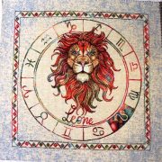 Horoszkóp, jacquard párna panel - oroszlán