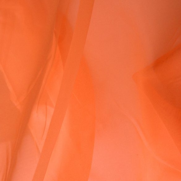 Sötét narancs voile, fényáteresztő függöny anyag, 300 cm magas