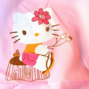 Hello Kitty mintás, nyomott voile függöny anyag