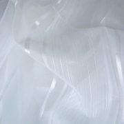ERNA, fehér, beszőtt csíkos sablé, fényáteresztő függönyanyag