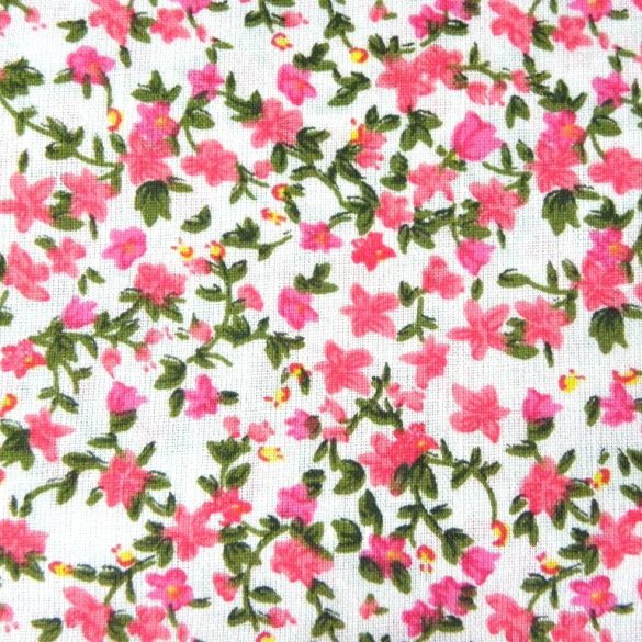 FIORI, apró virágmintás pamutvászon, rózsaszín