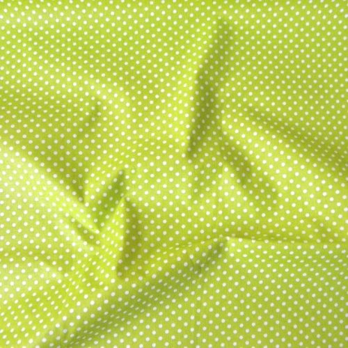 Kiwizöld apró pöttyös pamut vászon