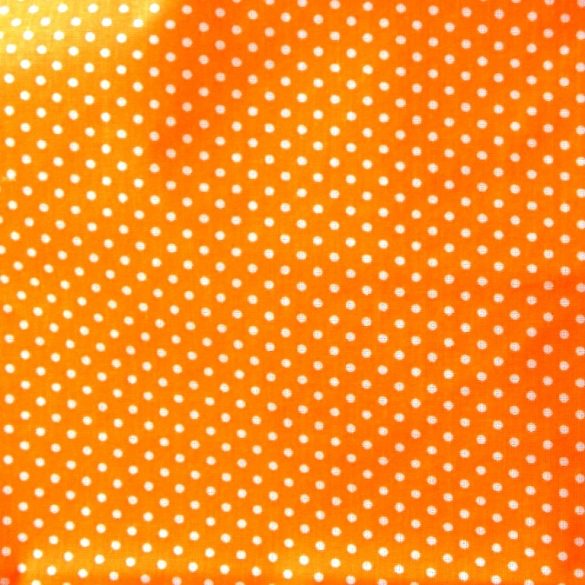 Narancssárga apró pöttyös pamut vászon