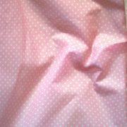 Rózsaszín apró pöttyös pamut vászon