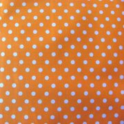 Narancssárga pöttyös pamut vászon