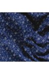 ILONKA, kékfestő mintás, leveles-virágos kék pamutvászon