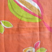 ORANGE BLOOM, narancssárga, nagy virágos-leveles kevertszálas vászon