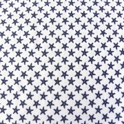   ESTRELA, fehér-kék tengericsillag mintás lakástextil, dekorvászon