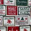 CÍMKÉK, karácsonyi mintás loneta lakástextil dekorvászon