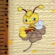 MAJA, méhecske mintás, krémsárga, pamut krepp vászon