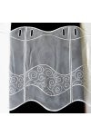 LAJTA, ekrü, hímzett vitrázs függöny, 30 cm magas