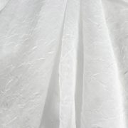 Gyűrt voile függönyanyag méteráru, fehér, 270 cm magas