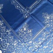 Jacquard csipke terítő, extra nagy méret, kék - 150 x 230 cm