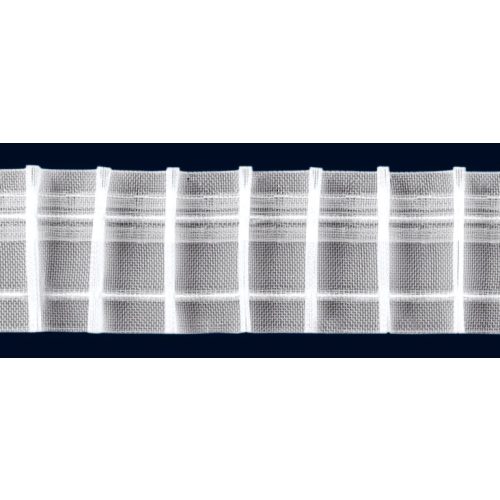 Sínszalag, függönyráncoló, ceruzás, átlátszó, 1:2, 50 mm széles