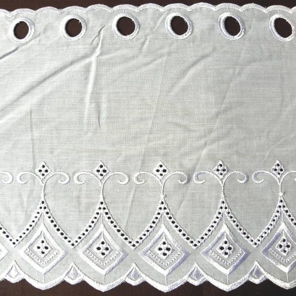 GARAM fehér hímzett batiszt vitrázsfüggöny