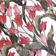 TULLIA, bordó tulipános lakástextil, dekorvászon